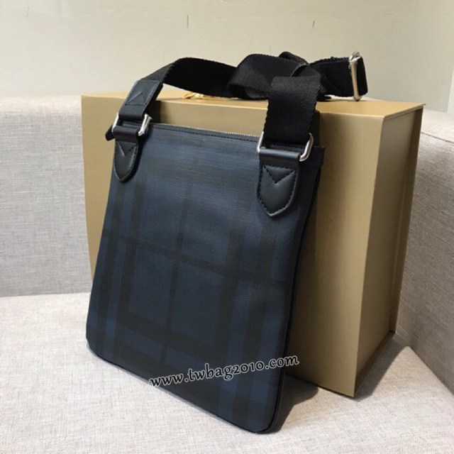 Burberry專門店新款單肩斜挎包 巴寶莉London格紋男士單肩斜挎包 yxb1296